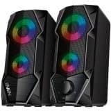 2.0 speakers SVEN 410, black, USB, power output 2x3W (RMS), light, producing sound in a range of 80 to 20,000 Hz