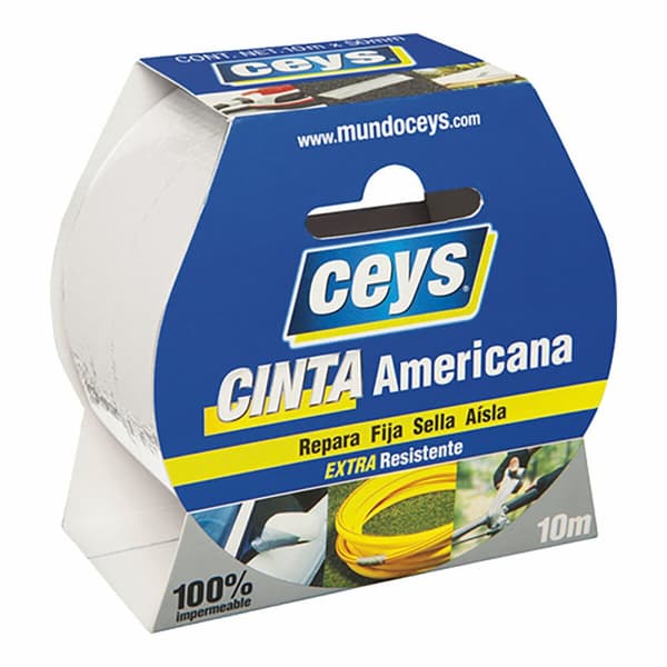 Gaffertape Ceys Hvid (10 m x 50 mm)