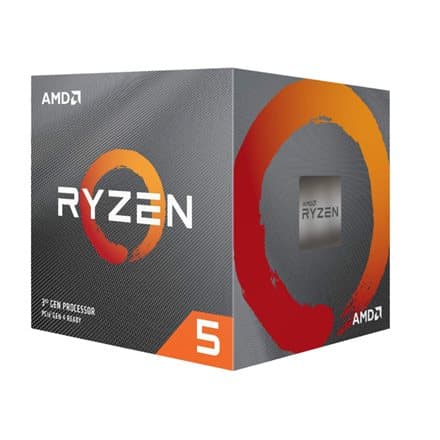 AMD CPU Desktop Ryzen 5 6C/6T 3500X (3.6/4.1 Boost GHz,35MB,65W,AM4) box, with Wraith Stealth cooler "100-100000158BOX"