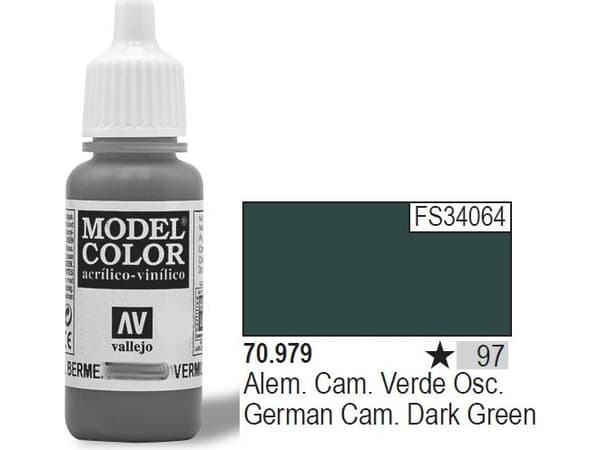 Vallejo 70.979, 17 ml, Grön, Matt, Flaska