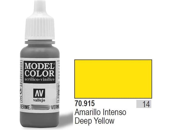 Vallejo 70.915, 17 ml, Gul, Matt, Flaska