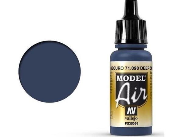 Vallejo 71.090, 17 ml, Marineblå, Matte, Flaske