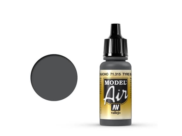 Vallejo 71.315, Sort, Acryl maling, Væske, 17 ml, 1 stykker