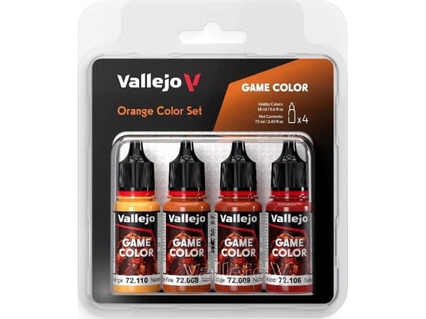 Vallejo Vallejo: 72.381 - Game Color - Orange Color Set 4 x (18 ml)