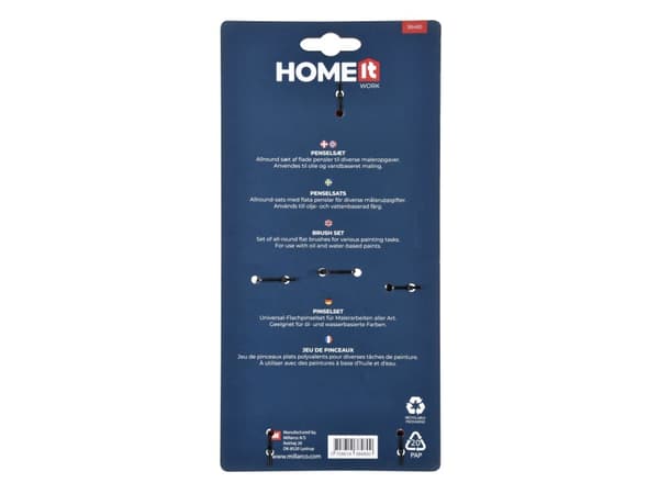 Hem&gt;it® PREMIUM. borstar i set om 3 st platta 25/35/50 mm