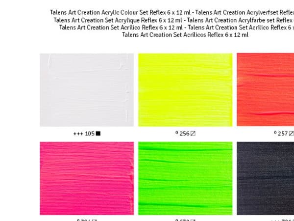 Talens Art Creation Acrylic colour set Reflex | 6 x