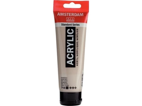 Artequipment Farba akrylowa TALENS AMSTERDAM 120ml 718 - WARM GREY uniw