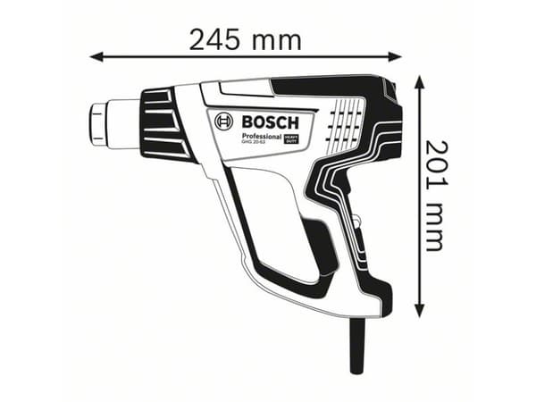 Bosch GHG 20-63 Professional - Varmepistol - 2000 W - 150 - 500 l/min