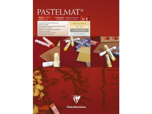 Clairefontaine PastelMat, Konstpapper, 360 g/m ^, 12 ark