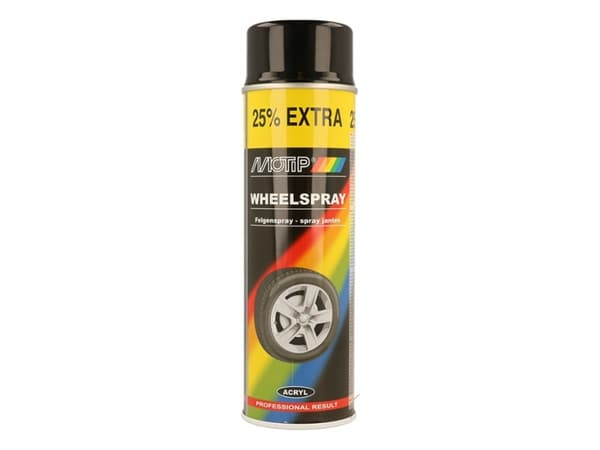 Motip Universalfärg Rim spray svart högglans 500ml.