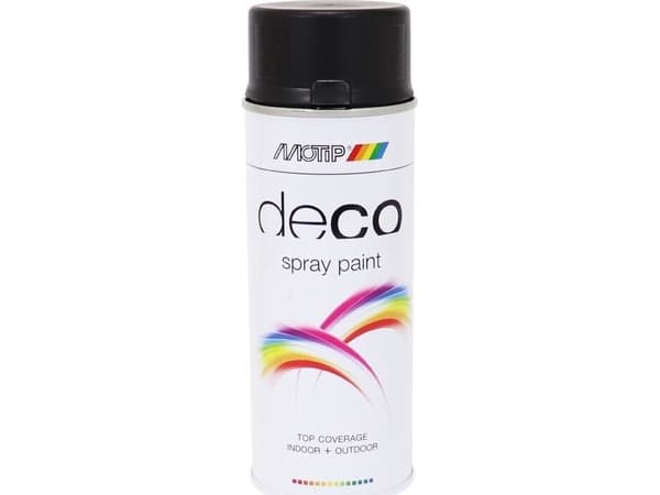 Motip deco Ral 9005 dyb sort satin 400ml.