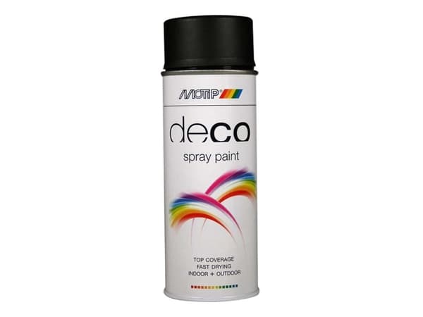 Motip deco Ral 9005 dyb sort satin 400ml.