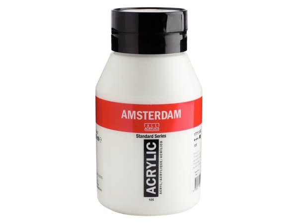 Artequipment TALENS AMSTERDAM FARGE AKRYL 1000ml TITANIUM WHITE uniw