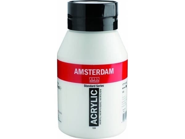 Artequipment TALENS AMSTERDAM FARGE AKRYL 1000ml TITANIUM WHITE uniw