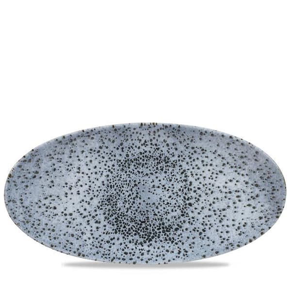 Oval tallerken Mineral Blue 299x150 mm