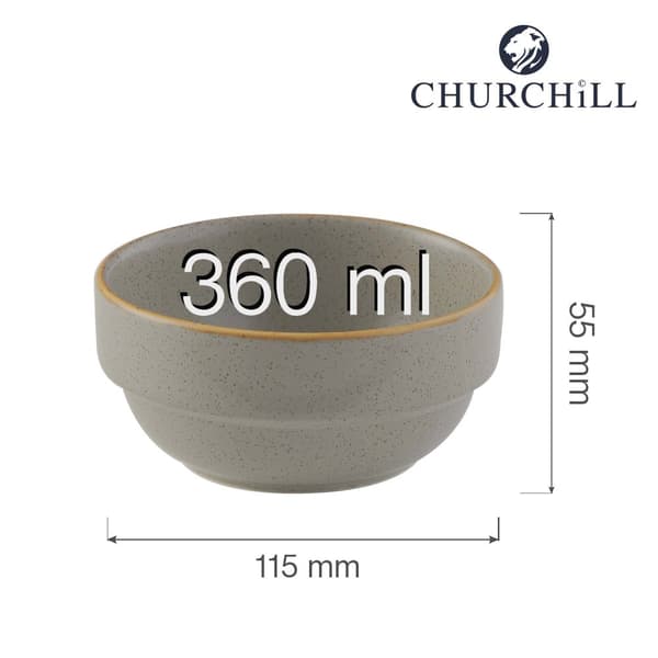 Stabelbar skål Stonecast Grey 115x(H)55 mm 360 ml