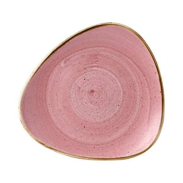 Trekantet tallerken Stonecast Petal Pink 229 mm