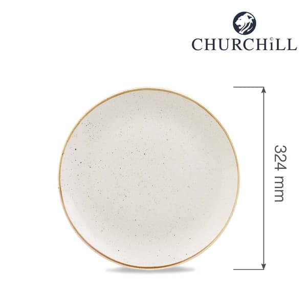 Flad tallerken Stonecast Barley White 324 mm