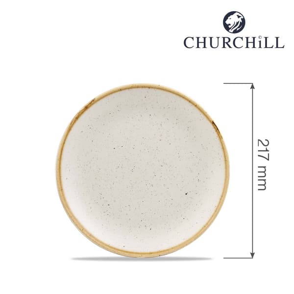Flad tallerken Stonecast Barley White 217 mm