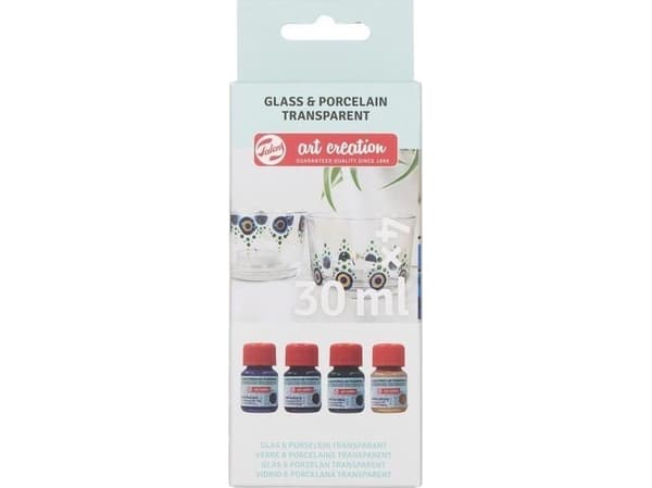 Talens Art Creation Glass & Porcelain Transparent set Blues | 4 x