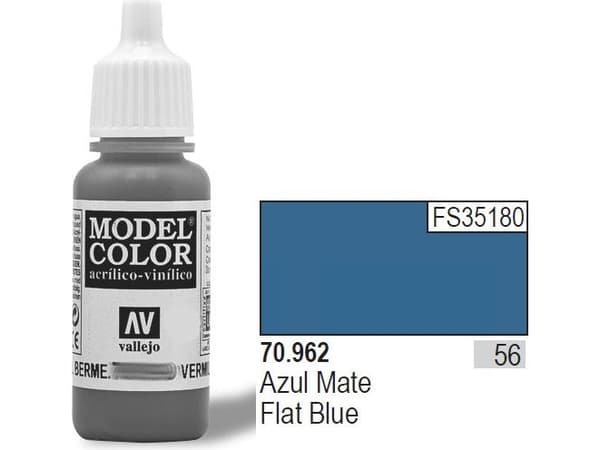Vallejo 70.962, 17 ml, Blå, Matt, Flaska