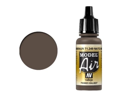 Vallejo Model Air NATO Brown, 17 ml, Brun, Matte, Flaske