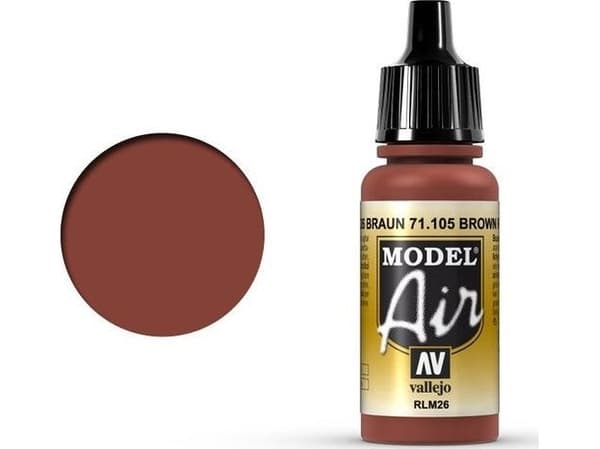 Vallejo 71.105, Brun, Akrylfärg, Vätska, 17 ml, 1 styck