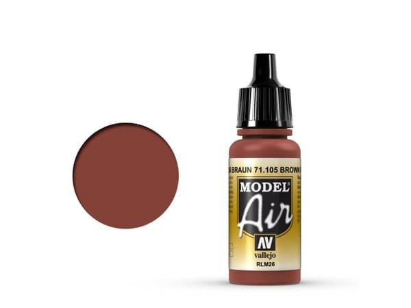 Vallejo 71.105, Brun, Akrylfärg, Vätska, 17 ml, 1 styck