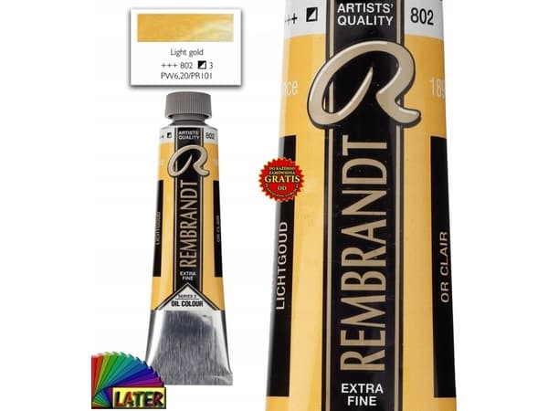 Rembrandt Oil Colour Tube Light Gold 802
