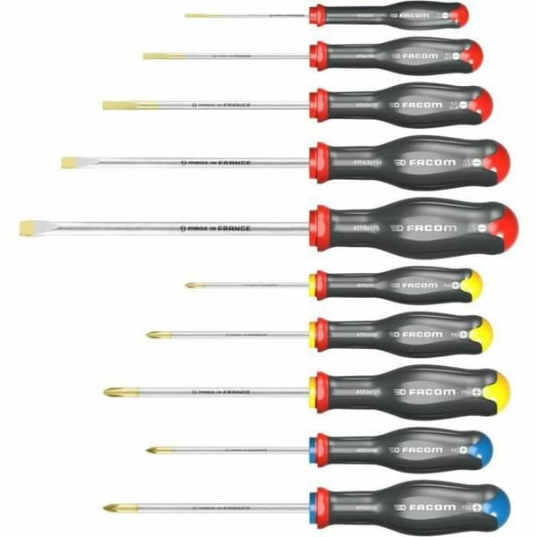 Skruvmejselset Facom FCMATWJ10PB (10 antal)