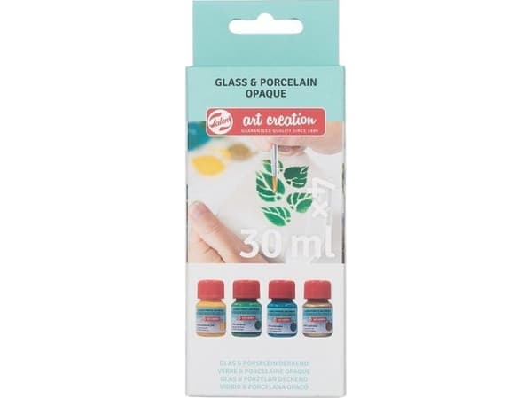 Talens Art Creation Glass & Porcelain Opaque set Green Gold | 4 x