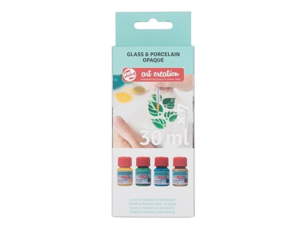 Talens Art Creation Glass & Porcelain Opaque set Green Gold | 4 x