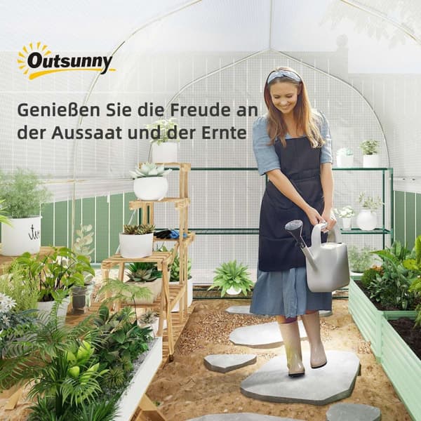 Rootz Polytunnel Greenhouse - Tunneli Greenhouse - Puutarhakatos - UV -kestävä suoja - 300 cm x 200 cm x 200 cm