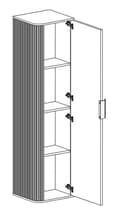 Miniatyrbillede 2 af 2: Badeværelsesstolpe, hvid, 35,5 x 139 x 31,5 cm