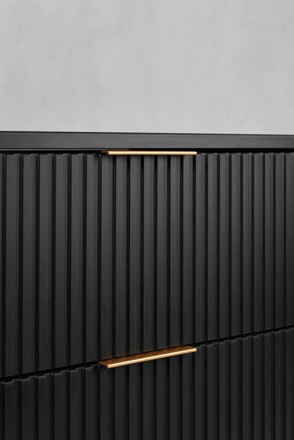 Badrumsskåp, svart, 120 x 51,7 x 41,5 cm