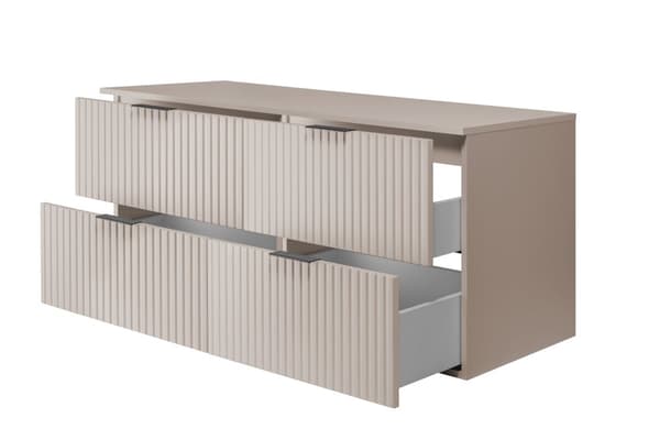 Badezimmer-Hängeschrank mit Platte, Kaschmir, 120 x 57 x 46 cm