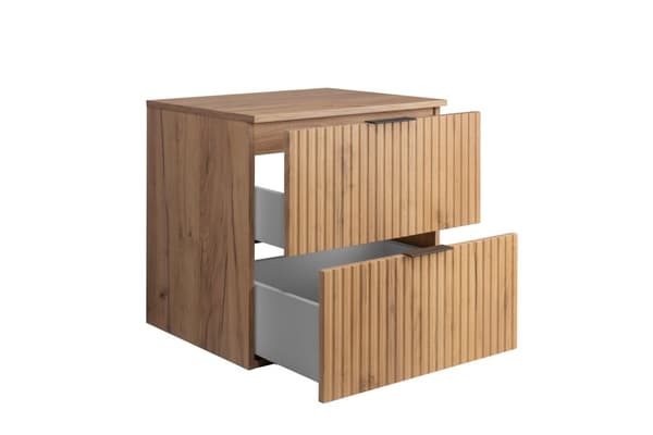 Badezimmer-Hängeschrank mit Arbeitsplatte, Handwerk, 60 x 57 x 46 cm