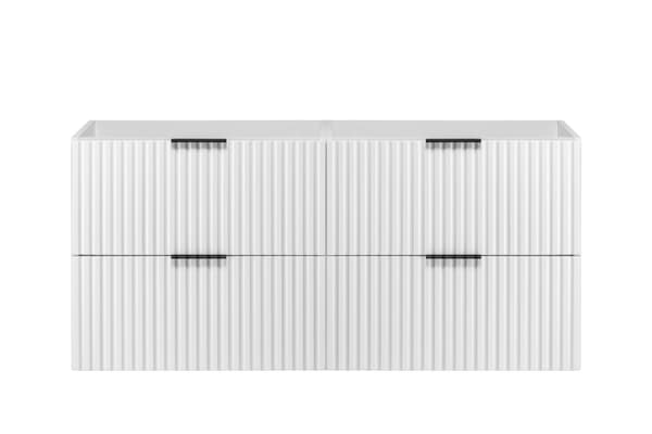 Badeværelses vægskab under håndvasken, hvid, 120 x 57 x 46 cm