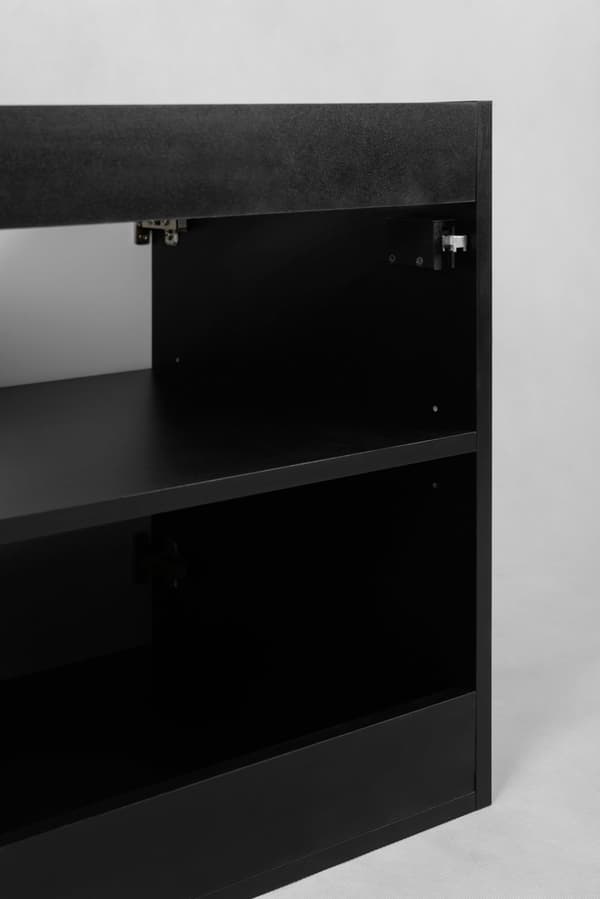Badezimmerschrank, schwarz, 80 x 57 x 46 cm