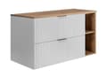 Miniatyrbillede 1 af 9: Badeværelsesskab, hvid / craft eg, 100 x 57 x 46 cm