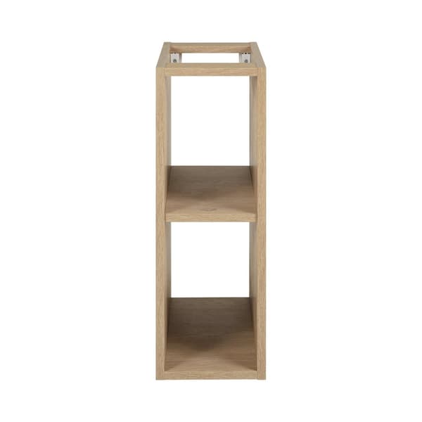 Kylpyhuoneen hylly, vaalea tammi, 20 x 60,7 x 44,4 cm