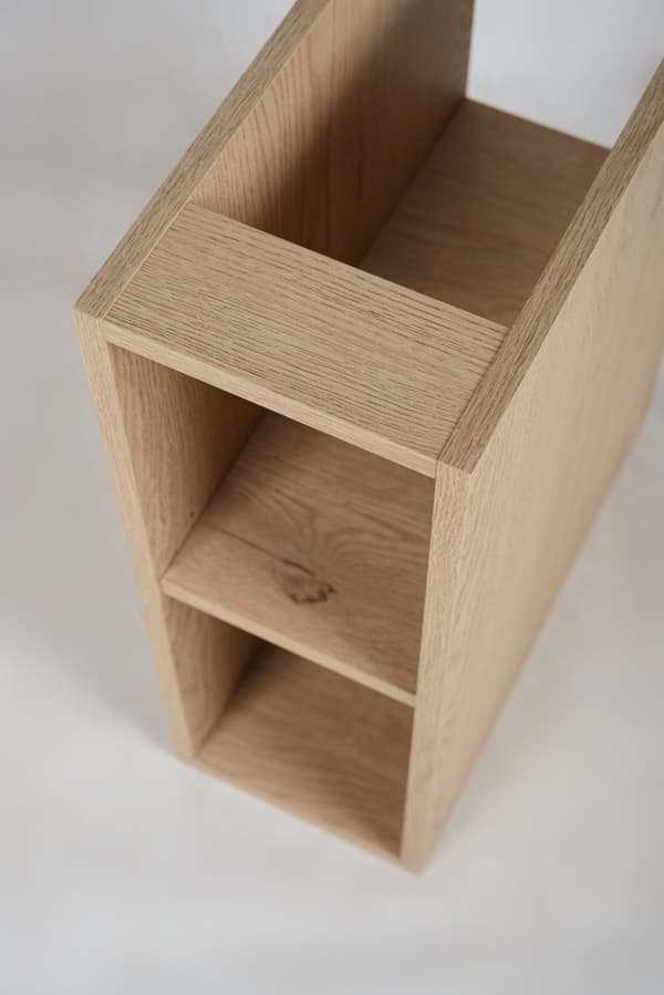 Kylpyhuoneen hylly, vaalea tammi, 20 x 60,7 x 44,4 cm