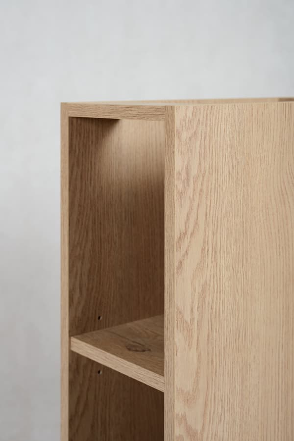 Kylpyhuoneen hylly, vaalea tammi, 20 x 60,7 x 44,4 cm