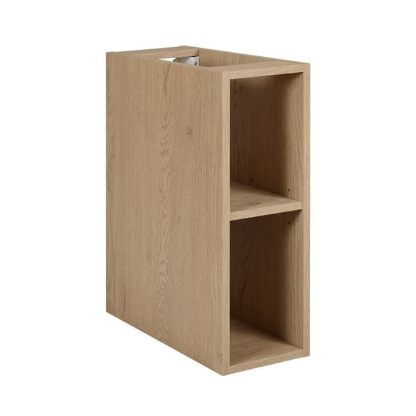 Kylpyhuoneen hylly, vaalea tammi, 20 x 60,7 x 44,4 cm