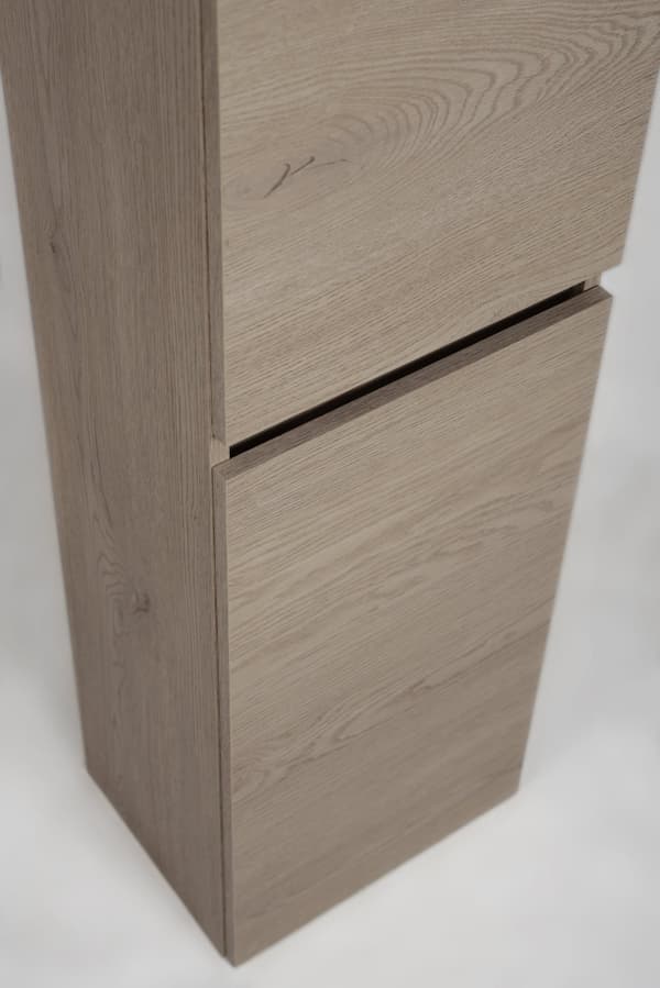 Badrumsskåp, mörk ek, 35 x 136 x 25 cm