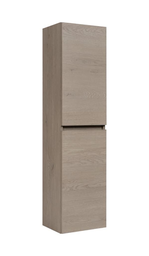 Badrumsskåp, mörk ek, 35 x 136 x 25 cm