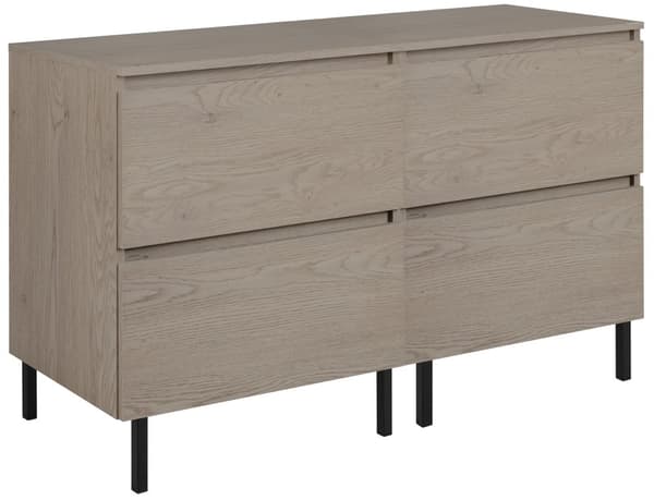 Badrumsskåp, mörk ek, 120 x 77 x 46 cm