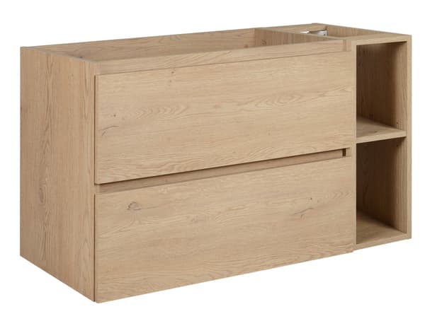 Kylpyhuonekaappi, vaalea tammi, 100 x 57 x 46 cm