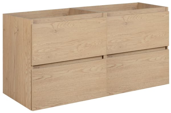 Kylpyhuonekaappi, vaalea tammi, 120 x 57 x 46 cm