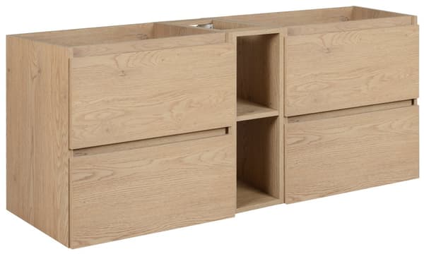 Badeværelsesskab, lys eg, 140 x 57 x 46 cm
